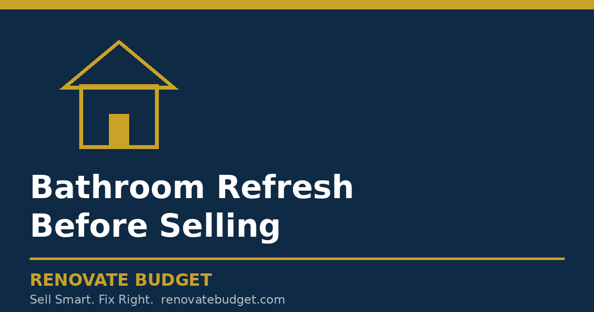 Bathroom Refresh Before Selling: Cost, What to Do, and What to Skip