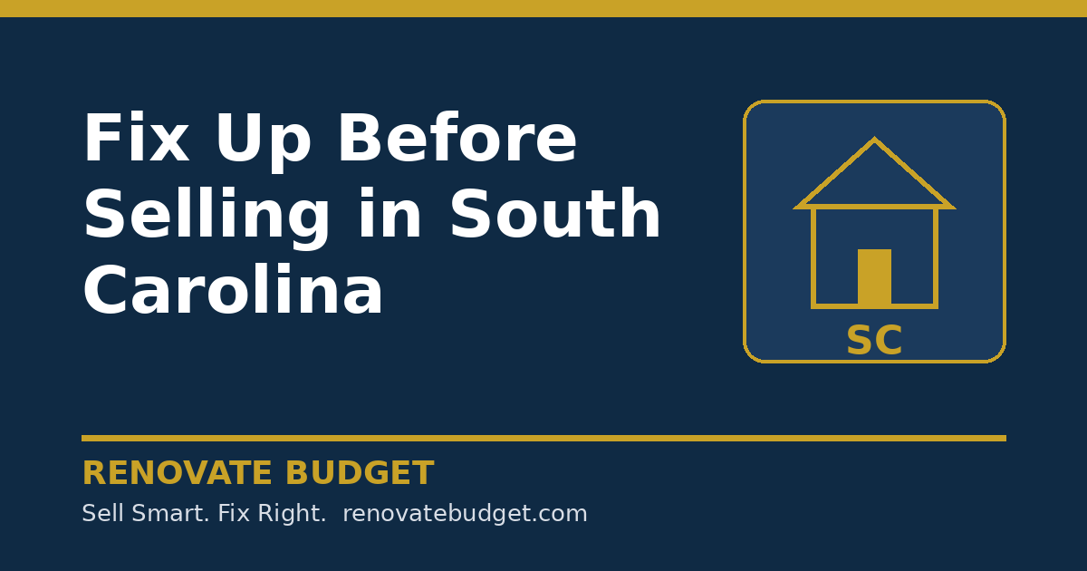 Fix Up Before Selling in South Carolina: As-Is vs After-Fix Net