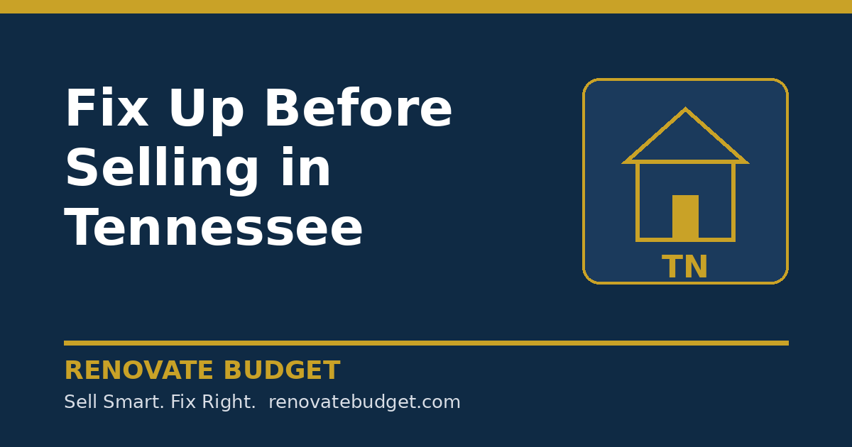 Fix Up Before Selling in Tennessee: As-Is vs After-Fix Net