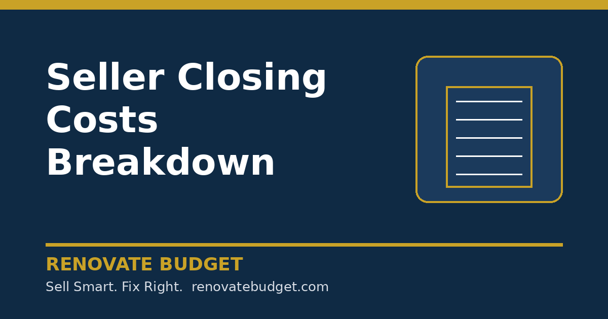 Seller Closing Costs in 2026: Every Line Item, Explained