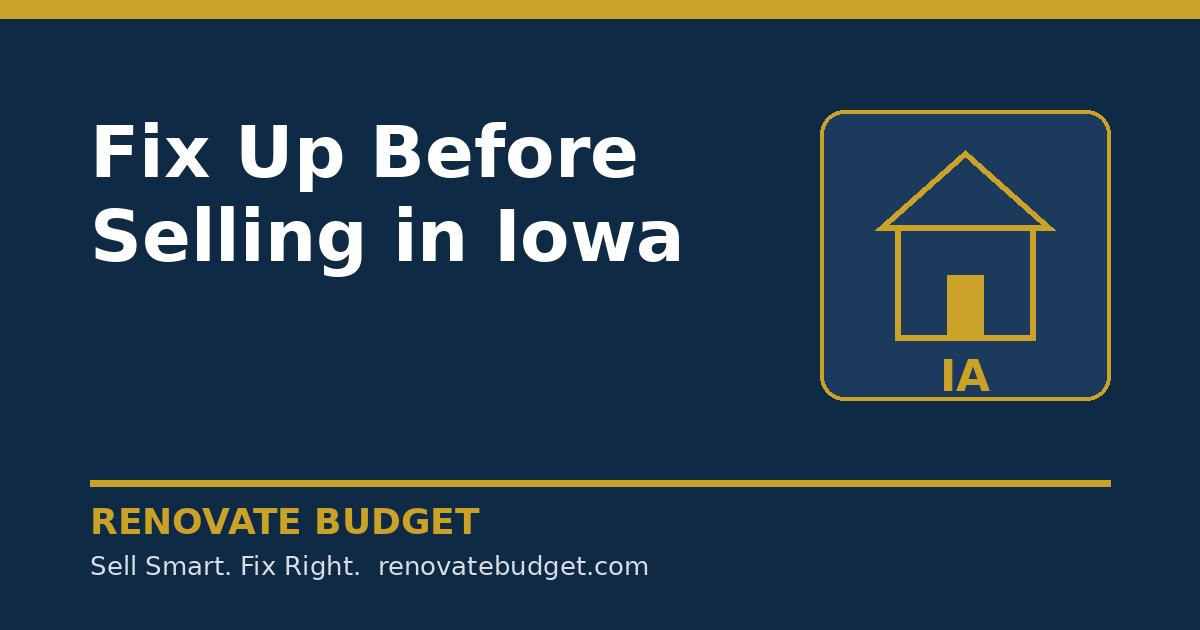 Fix Up Before Selling in Iowa: As-Is vs After-Fix Net