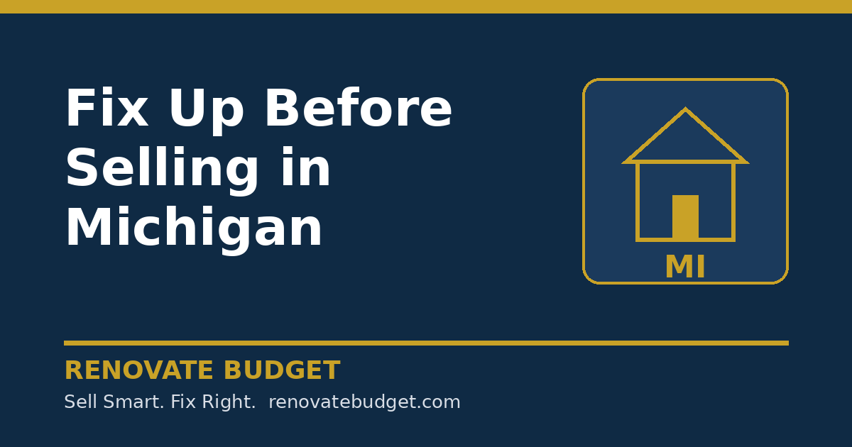 Fix Up Before Selling in Michigan: As-Is vs After-Fix Net