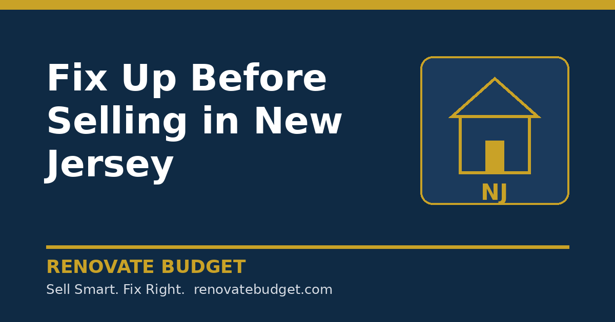 Fix Up Before Selling in New Jersey: As-Is vs After-Fix Net