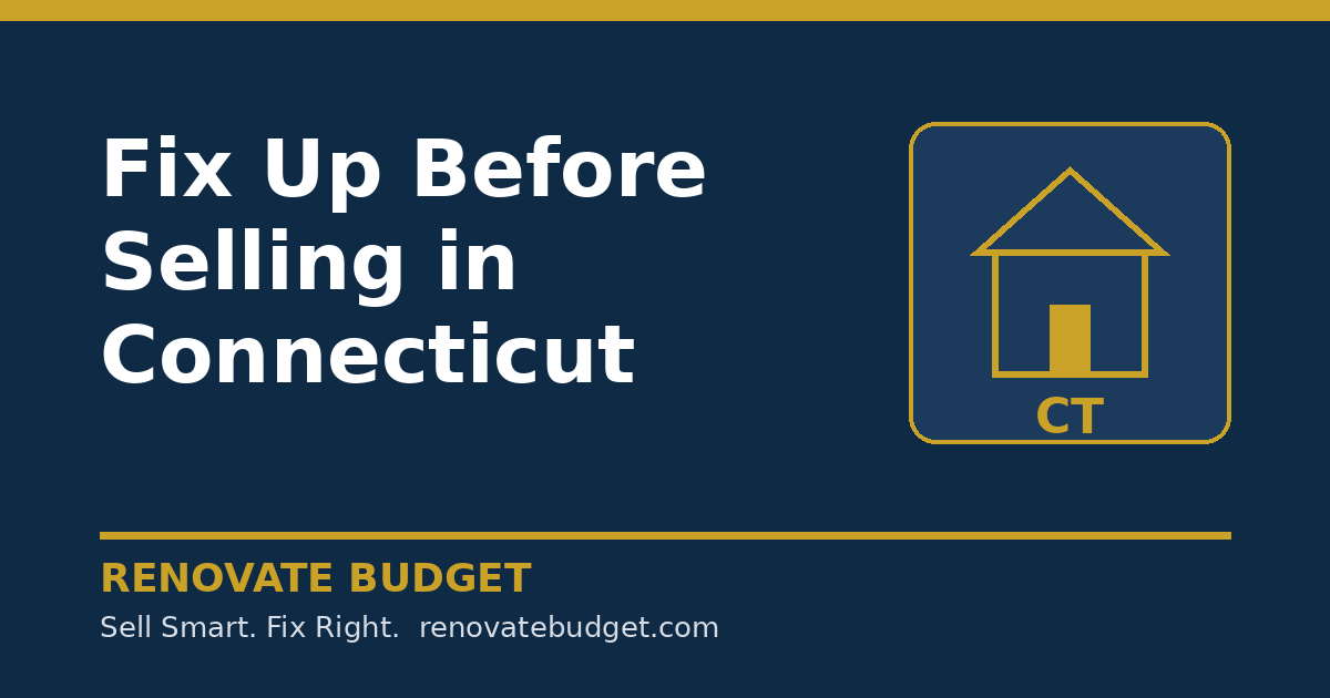 Fix Up Before Selling in Connecticut: As-Is vs After-Fix Net