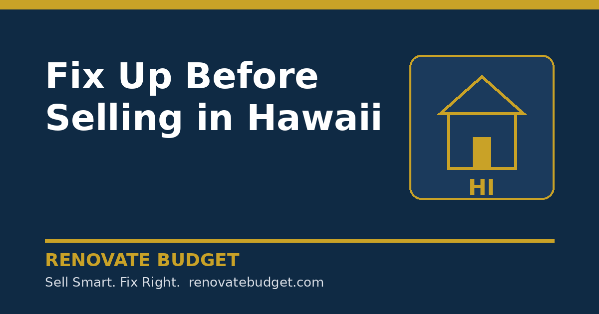 Fix Up Before Selling in Hawaii: As-Is vs After-Fix Net