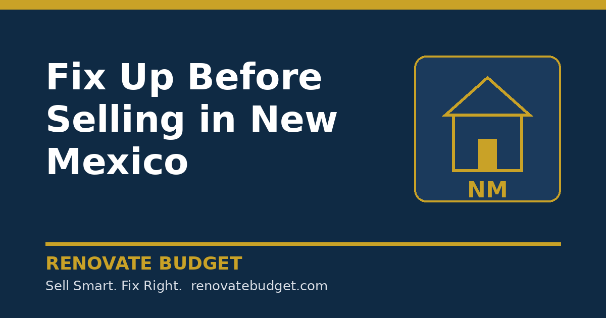 Fix Up Before Selling in New Mexico: As-Is vs After-Fix Net