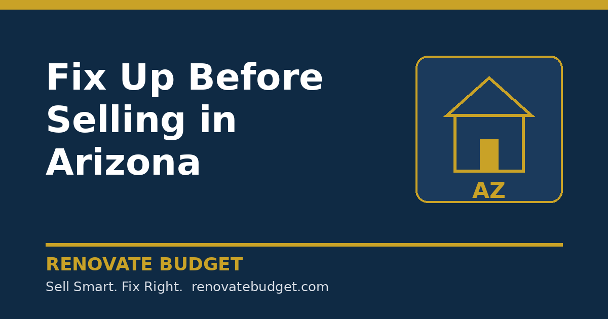 Fix Up Before Selling in Arizona: As-Is vs After-Fix Net