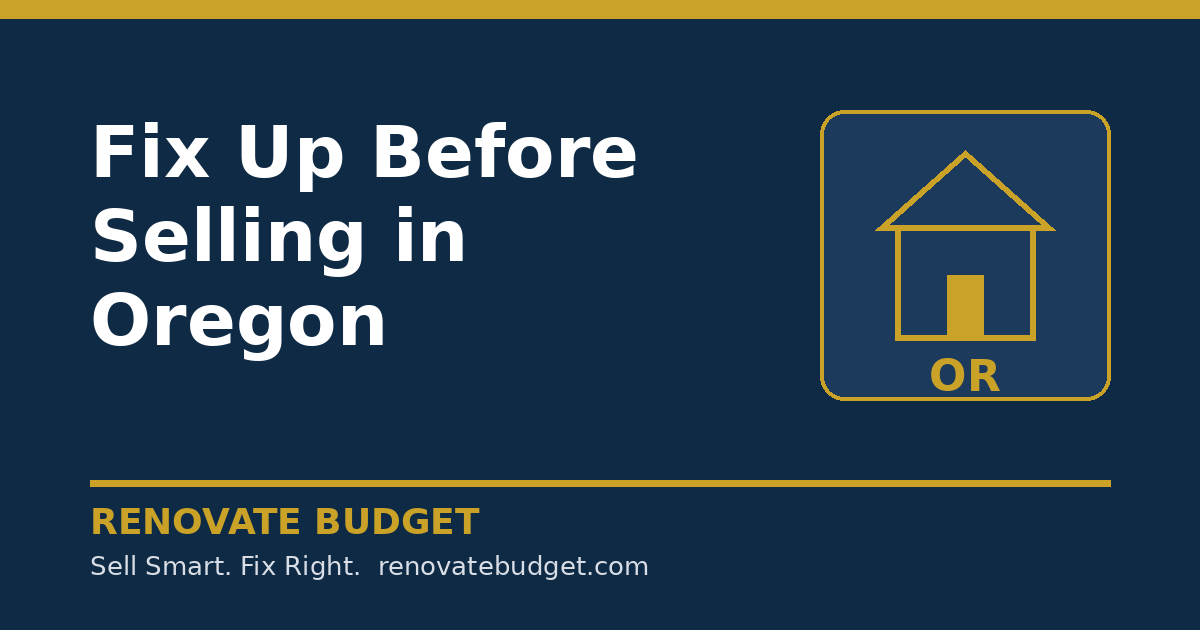 Fix Up Before Selling in Oregon: As-Is vs After-Fix Net