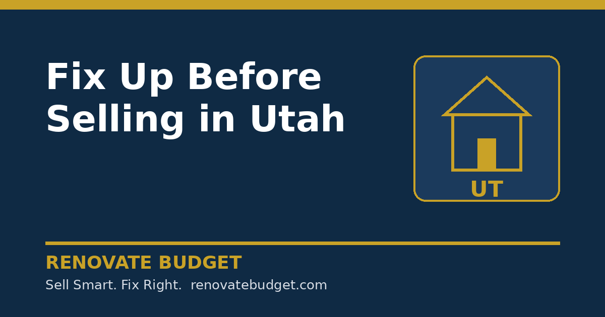 Fix Up Before Selling in Utah: As-Is vs After-Fix Net