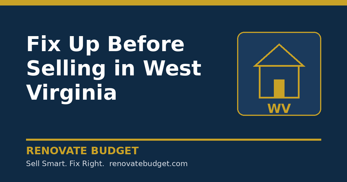 Fix Up Before Selling in West Virginia: As-Is vs After-Fix Net