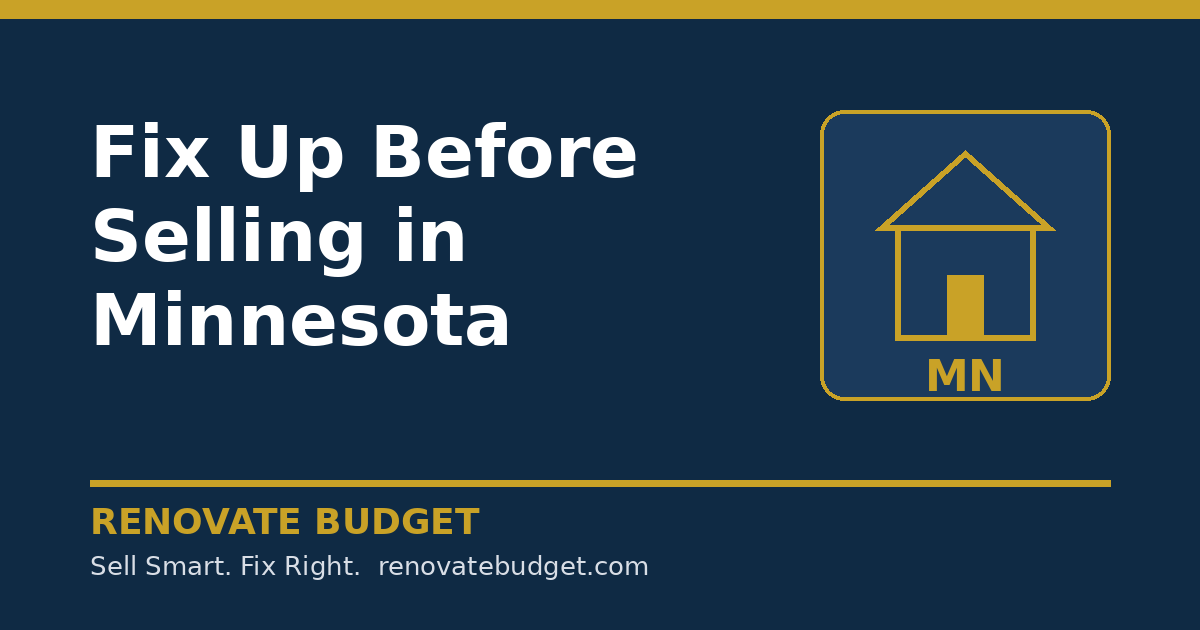 Fix Up Before Selling in Minnesota: As-Is vs After-Fix Net