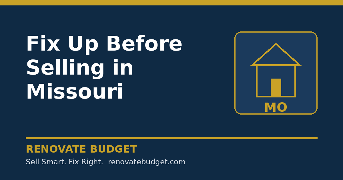 Fix Up Before Selling in Missouri: As-Is vs After-Fix Net