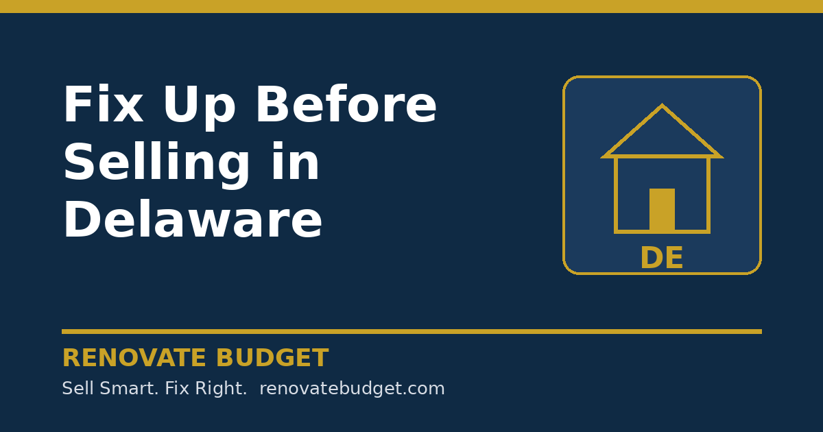Fix Up Before Selling in Delaware: As-Is vs After-Fix Net