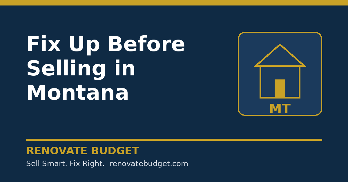 Fix Up Before Selling in Montana: As-Is vs After-Fix Net