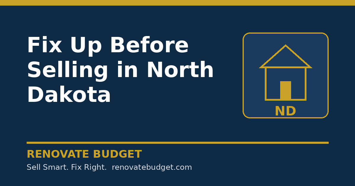 Fix Up Before Selling in North Dakota: As-Is vs After-Fix Net