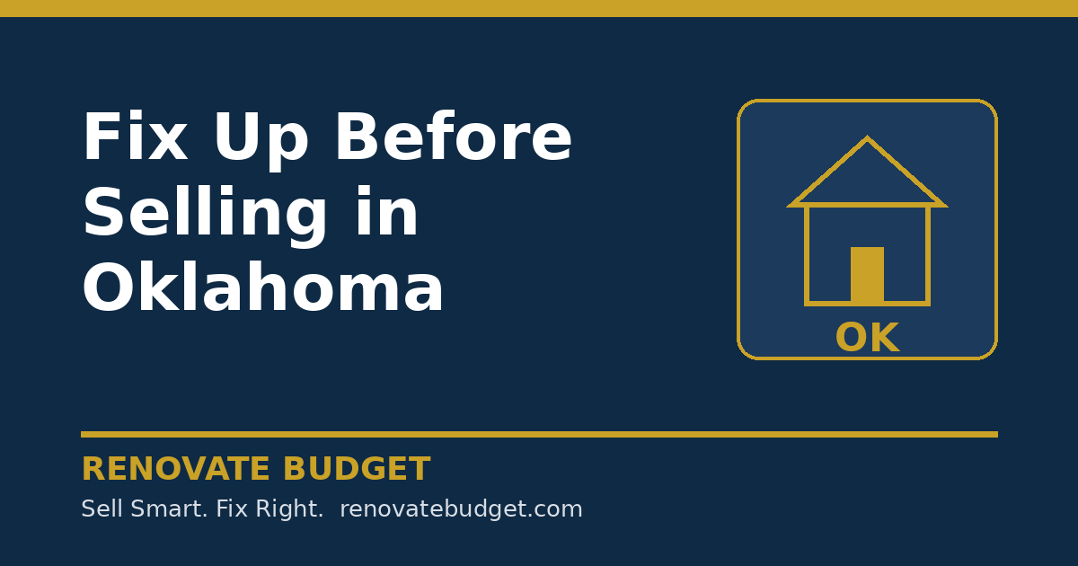 Fix Up Before Selling in Oklahoma: As-Is vs After-Fix Net