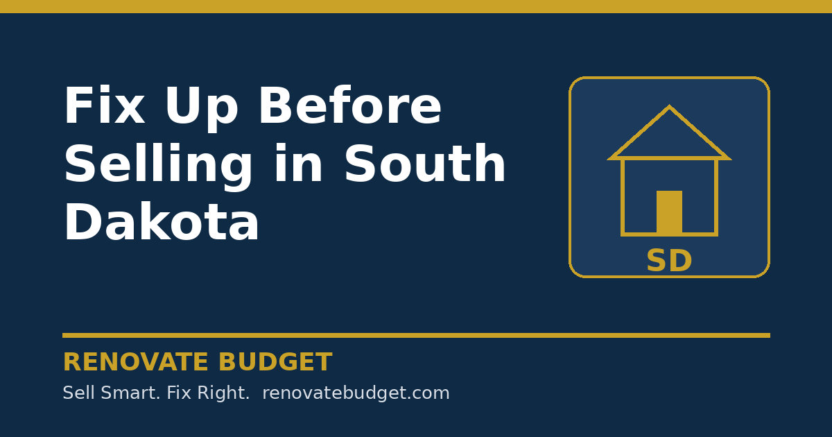 Fix Up Before Selling in South Dakota: As-Is vs After-Fix Net
