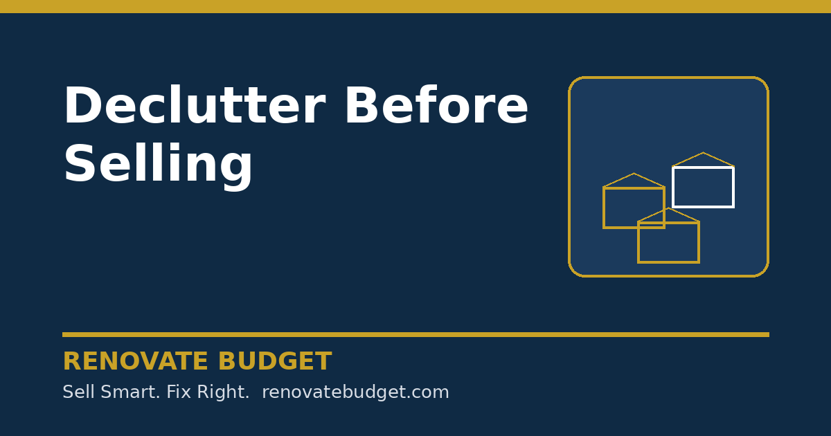 Declutter Before Selling: Cost, What to Do, and What to Skip