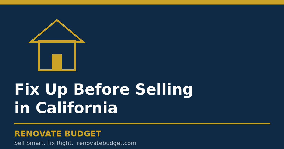 Fix Up Before Selling in California: As-Is vs After-Fix Net