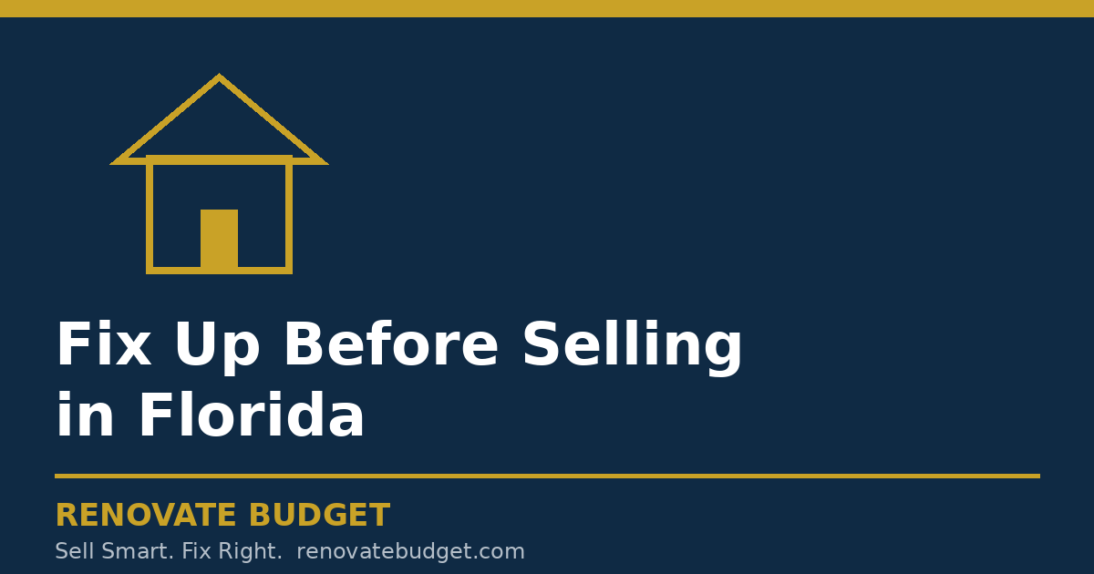 Fix Up Before Selling in Florida: As-Is vs After-Fix Net