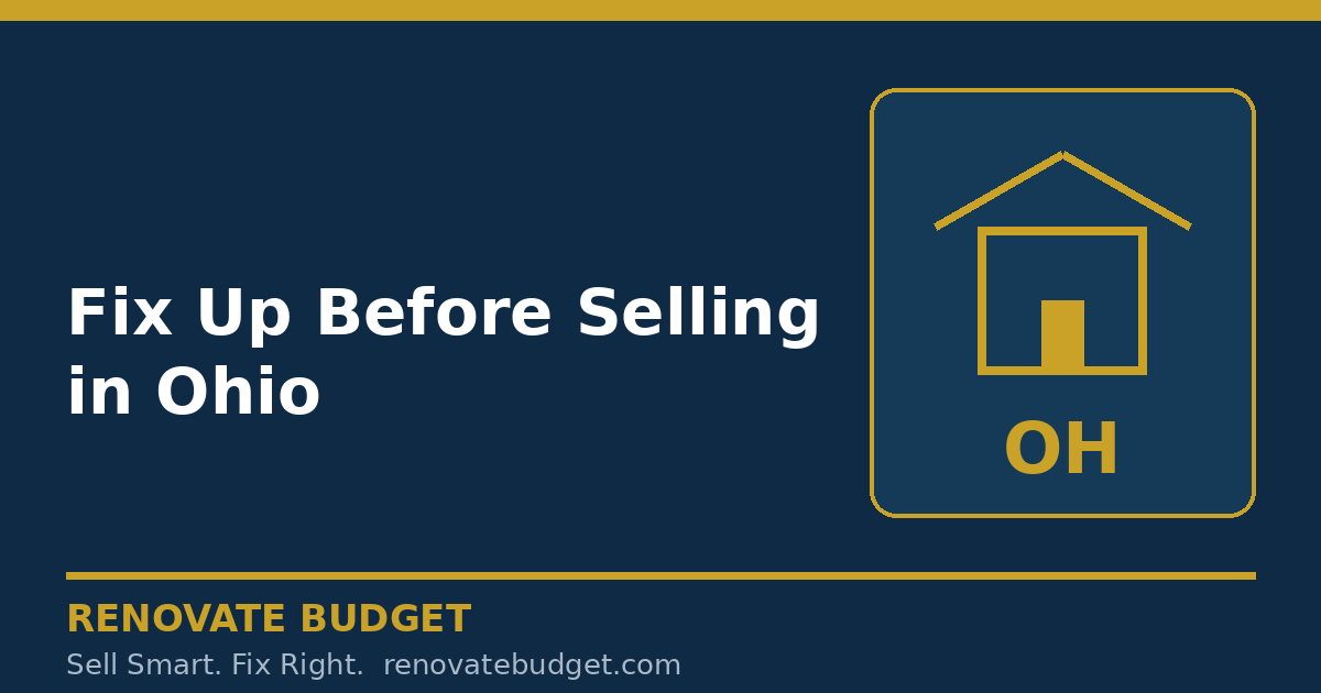 Fix Up Before Selling in Ohio: As-Is vs After-Fix Net