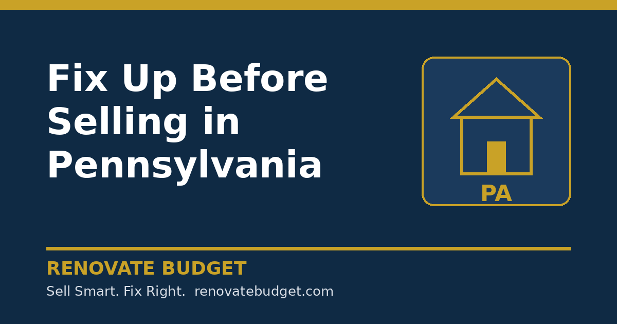 Fix Up Before Selling in Pennsylvania: As-Is vs After-Fix Net