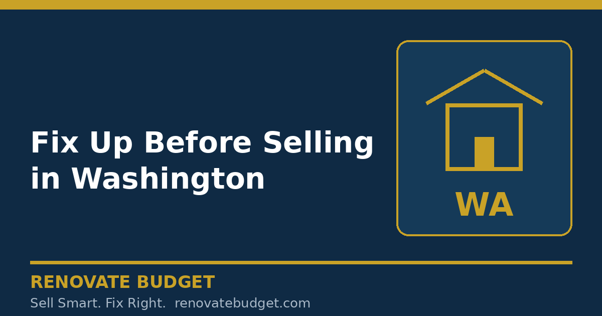 Fix Up Before Selling in Washington: As-Is vs After-Fix Net
