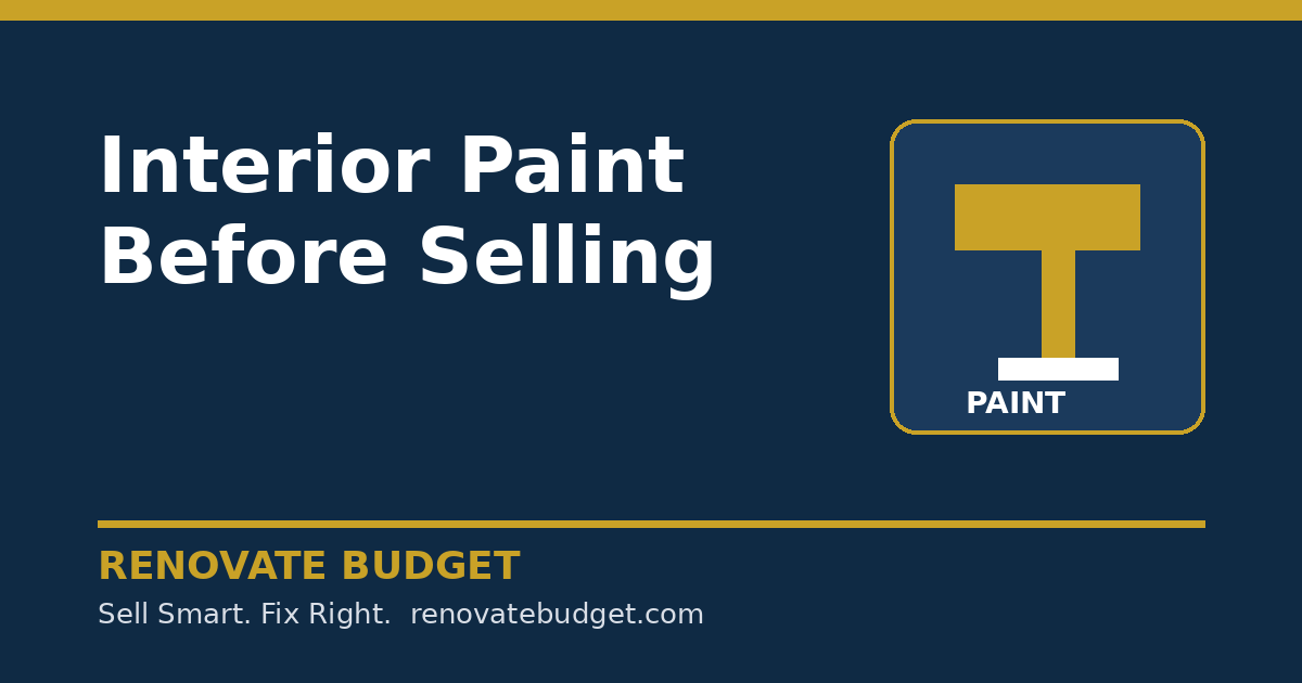Interior Paint Before Selling
