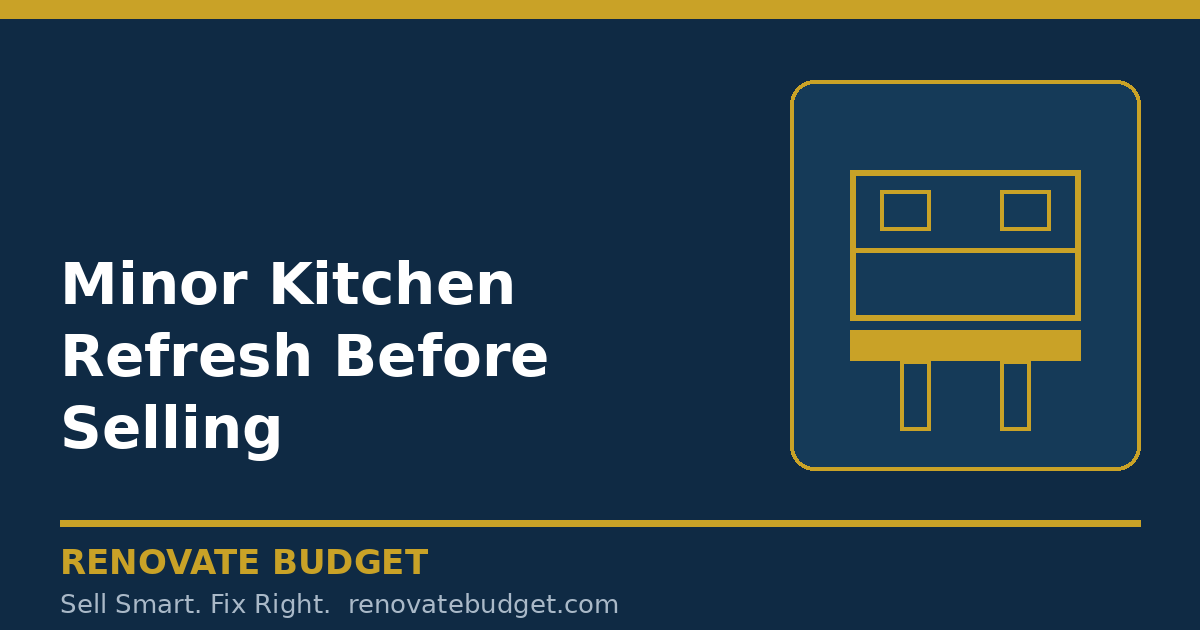 Minor Kitchen Refresh Before Selling