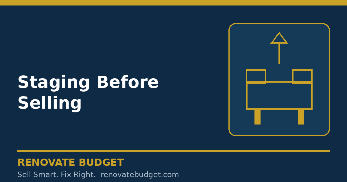 Staging Before Selling